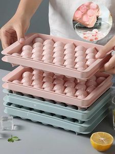 Baking Moulds Colorful Round Rhombus Ice Mould Hockey Cube Tray Forms Food Grade Mold Maker PP Plastic Balls Molds Kitchen Gadgets