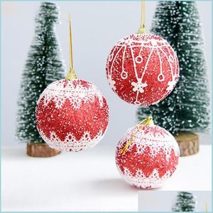 Party Decoration Christmas Ball Ornaments For Tree Decor Xmas Holiday 7.5Cm 3Pc Home Santa Clause Merry 2021 Drop Delivery G Yydhhome Dhnpw