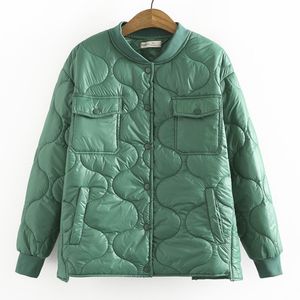 Kvinnor s plus size yttre kläder rockar 4xl parka kvinnor kläder vinter mode glänsande varm vadd jacka långärmad baseball krage bomull vadderad kappa 220922