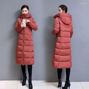 Women's Trench Coats DIMI Long Coat Cotton-Padded Jacket Warm Thick Outerwear Ladies Femme 6XL Winter Clothes Women Parka Hooded Stand