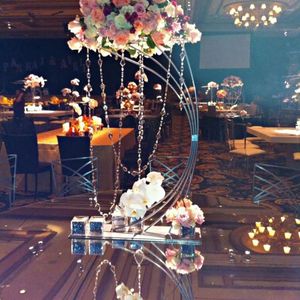 Party Decoration Gold Flower Vase Centerpiece For Table Events Wedding Meta Floral Stand Centerpieces Centerpieces