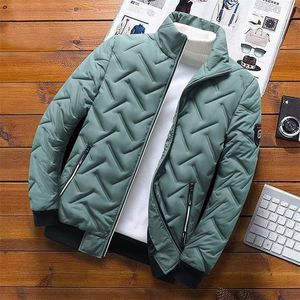 Mens Down Parkas Autumn And Winter Jacket Men Cotton Padded Korean Fashion Streetwear Casual Jacket Clothing Stand Collar Warm Coats 220922