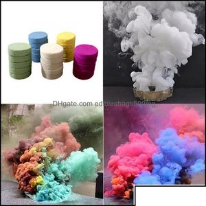 Decorazione per feste Evento Festive Home Gardenparty 5Pcs / Box Colorf Pillole di fumo Combustione Smog Effetto torta Bomba B Otg2H