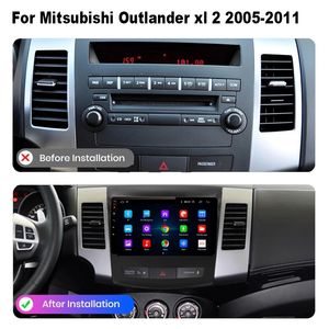 Araba Video Radyo Android Desteği USB TF IR Çok dilli Bluetooth ve WiFi GPS Navigasyonu Mitsubishi Outlander