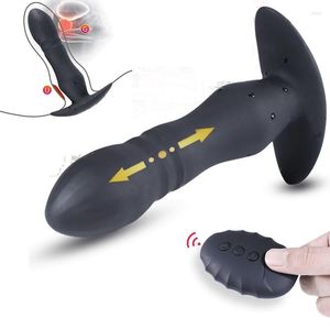 Vibrators Wireless Remote Control Dildo BuPlug Male Prostate Massager Vibrator 10 Speed Thrusting Anal Plug Sex Toys For Men