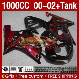 OEM Verkleidungen Tank für Suzuki K2 GSXR-1000 GSXR 1000 CC GSXR1000 00 01 02 Karosserie 155Nr