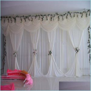 Party Decoration White Elegant Wedding Backdrop Curtain Marriage Stage Snabb Drop Delivery 2021 Home Garden Festive Party Suppli Bdebag DHCWG