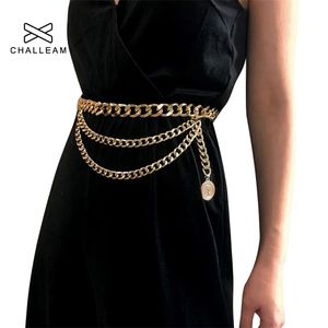 Belly Chains Tassel Gold Chain Belt For Women Dresses Designer Brand Luxury Punk Fringe Silver Waist s Female Metal Golden Dress 105 220921