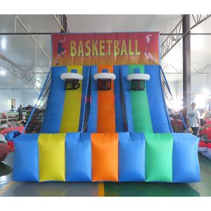 무료 배송 야외 광고 Inflatables 게임 활동 사용자 정의 만든 풍선 공 던지기 풍선 농구 후프 게임 판매