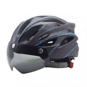 Bisiklet kaskları Goggles ile profesyonel bisiklet kaskı elektrikli scooter kask konforu mtb bisiklet gözlükleri kask casco bicicleta bisiklet ekipmanı T220921