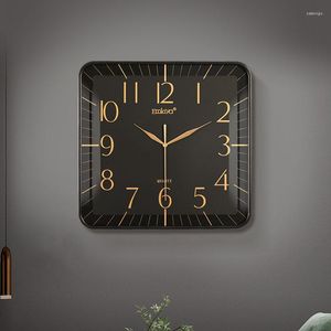 Orologi da parete Sala classica Orologio digitale a LED Design moderno Quadrato Creativo Decorativo Orologio silenzioso Decorazione da parete
