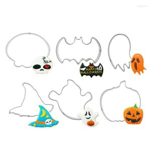 Baking Tools 6Pcs Halloween Pumpkin Ghost Cookie Molds Sweet Stainless Steel Cutter For Cooking Sugar Paste Cake Kitchen Sets