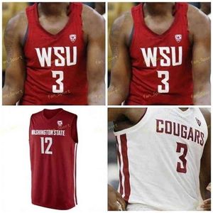 Sj NCAA College Washington State Cougars Basketball Jersey 24 Viont'e Daniels 23 Ahmed Ali 4 Aljaz Kunc 0 Isaiah Wade Custom Stitched