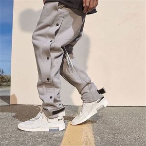 Men's Pants Hip Hop Jogging Fashion Buttons Gyms Casual Street Apparel Cargo Men Fastener 220922