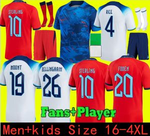 Camisas de futebol ENGIANDS FODEN 2022 KANE STERLING GREALISH RASHFORD MOUNT SANCHO SAKA 22 23 camisa de futebol nacional masculina uniforme infantil 1111