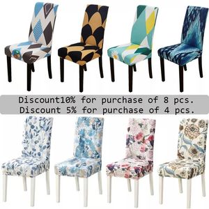 Chair Covers Urijk Printed3 Elastic Stretch Cover Spandex Dinning Room Kitchen Slipcovers Protector For Wedding Banquet Party 1