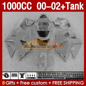 Injektionsm￤ssa tank f￶r Suzuki GSXR 1000 CC 1000cc K2 00-2002 BODY 155NO.120 GSX-R1000 GSXR-1000 GSXR1000 00 01 02 GSX R1000 2001 2002 2002 OEM FAIRING GLOSSY GRￅ