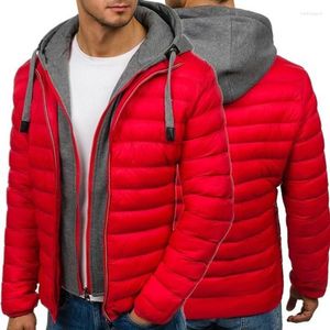 Herrarna Down Men's Parkas Chaqueta Informal Con Capucha Para Hombre Parka Gruesa Cremallera Ropa de Calle Talla Grande 3xl Invierno