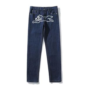 Herrbyxor lösa jeans män retro high street byxor harajuku tvättade hiphop jean byxor hundtryck rak överdimensionerad casual297d