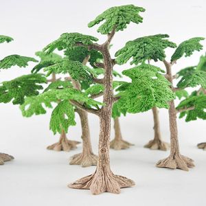 Decorative Figurines Miniature Fairy Garden Pine Trees Mini Plants Dollhouse Decor Accessories Gardening Ornament