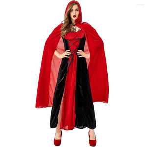 Belts Wholesale Vam-paireCostumes Cosplay Halloween Costumes Nightclub Queen Clothes Red Black Small Hat With Cape
