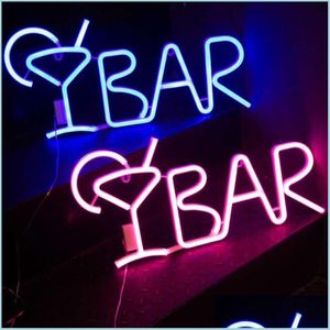 Party Decoration LED Bar Neon Sign Light For KTV Snack Shop Decor Juice Lamp Tube Christmas Wall Drop Delivery 2021 Hom Bdebag DHUH1
