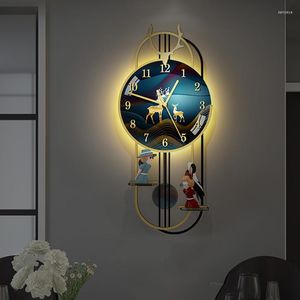 Zegarki ścienne Hall Silent Digital Clock Nowoczesny design Nordic Vintage Luminous Bedroom Orologio Da Parete Home and Decoration