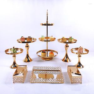 Party Supplies 6-10pcs Wedding Display Cake Stand Cupcake Tray Tools Home Decoration Dessert Table Decorating Suppliers