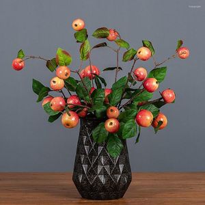 Dekoracja imprezowa 48 cm sztuczne hawthorn owoce gałęzi kwiaty do domu DIY trwałe PP Kwiatowe plastikowe Fałszywe rośliny doniczkowe