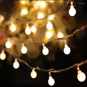 Strängar USB/Battery LED Ball Garland Lights Fairy String Chile Decorations For Home Outdoor Holiday Wedding Party Decor Waterproof