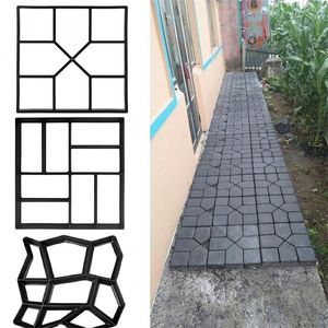 Andra trädgårdsbyggnader Path Maker Mold Plastic Diy Manuellt Paving Cement Brick Stone Road Betong Mögel Återanvändbar 220921