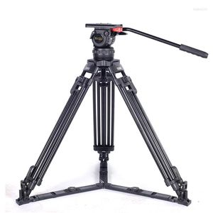 Tripodlar Teris TS100al Profesyonel Sıvı Başkanı Eng Video Kamera Alüminyum Tripod Sistemi Kamera Çekimi için