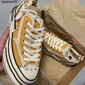 Xvessels/Vessel Wu Jianhao's same XVESSEL yellow low top inner raised thick soled canvas shoes vulcanized for men and women beggars