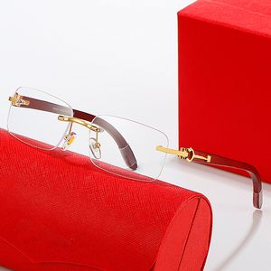女性のためのデザイナーサングラスメンズユニバーサルクラシックファッションスクエアウッドフレームサマーサングラスゴーグルブランドバッファローホーングラスクリアレンズ眼鏡