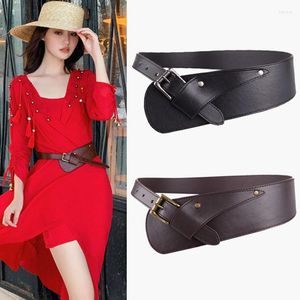 Belts Women Wide Dress Belt Ladies Fashion Soft Leather Waistband Vintage Cinch For Girls