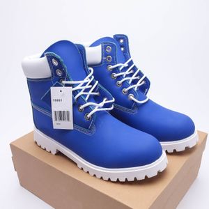 Top -Designer Timberlan Boots Boots Schuhe Männer Stiefel wasserdichte Knöchel Klassiker Martin Schuh Cowboy gelb rot blau schwarz rosa Wandermotorradstiefel über dem Knie 59 96