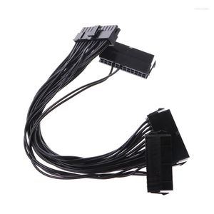 Graphics Cards 24Pin 20 4Pin Triple PSU ATX Power Supply Adapter Cable 18AWG Wire For Mining C7AB