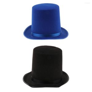 Party Supplies Fun Plain Felt Satin Hat Circus Magician Cap Costume Dressing Up Accessory Favor f￶r m￤n Kvinnor