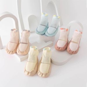 First Walkers 2022 Baby's Socks Shoes Soft Rubber Sole Baby Non-slip Toddler Infant Cute Ears Decors Breathable Indoor Floor