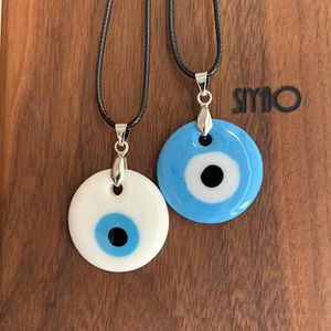 S3227 Fashion Jewelry Glass Evil Eye Pendant Necklace For Women Rope Blue Eyes Necklaces