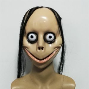 Party Masks Halloween Horror With Long Hair Mo Funny V-Shaped Mouth Female Ghost Rollplay 220921