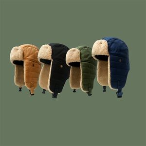 Beanieskull Caps Homens Mulheres Ciclismo de Winter Ski Snow Snow Bomber Hats Plus Velvet Thic Protection Ear