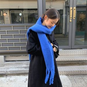 スカーフファッションカシミアレディーススカーフ冬濃い暖かいケープラップ女性バンダナパシュミナロングタッセルメスの厚い毛布220922