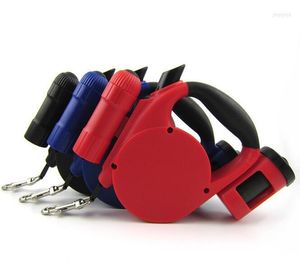 Dog Collars Wholesale 4.5M Multi-purpose Retractable Leashes Pet Traction Rope With LED Light And Waste Bag