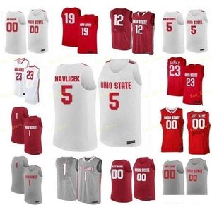 SJ NCAA College Ohio State Buckeyes Basketball Jersey 13 CJ Walker Marty Karow 20 Greg Oden 21 Evan Turner 22 Jim Jackson Custom Stitched