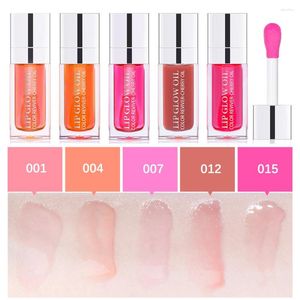 Lip Gloss 6ML Crystal Jelly Moisturizing Glow Oil Kit Cherry Plumping Sexy Plump Tinted Plumper Makeup
