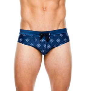 Men's Swimwear Printed Briefs Sexy Low-rise Beach Surfing Swimming Shorts Male Triangle Swimsuit Gay J220913