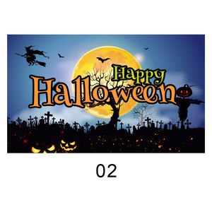 Banner di Halloween Sfondo Bandiere 90x150cm Decorazioni per feste a tema horror Lanterna Bandiera casa zucca 37 stili Nave DHL CPA4451