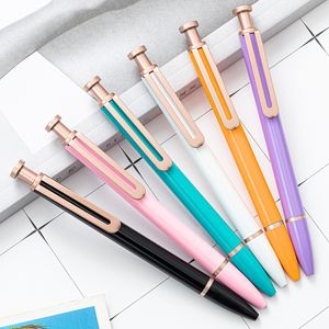 Metal Press Ballpoints Student Writing Ballpoint Pen Business Signatures Ball Pen Office School Supplies Festival Gift Gel Pens Th0376