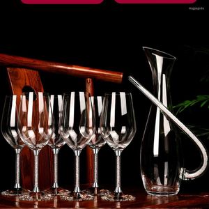 Fiaschetta Cristallo Set di bicchieri da vino rosso Decanter Calice Fresco Creativo Per uso domestico Whisky Vodka Tequila Liquore